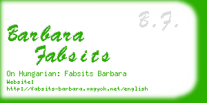 barbara fabsits business card
